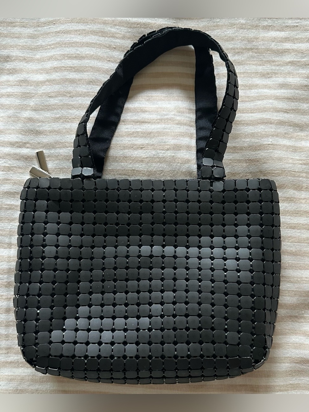 matte black metal handbag
